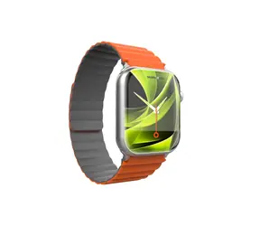 Pasek magnetyczny Mobile Origin do zegarka Apple Watch 49 mm/46 mm/45 mm/44 mm szary/pomarańczowy