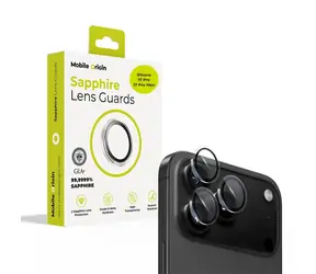 Osłony obiektywu Mobile Origin Sapphire do iPhone'a 17 Pro / 17 Pro Max przezroczyste / Ochrona obiektywu