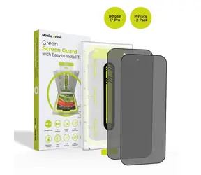Folia ochronna na ekran Mobile Origin z aplikatorem do Apple iPhone 17 Pro / 2 sztuki / Szkło przyciemniające