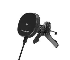 Ładowarka samochodowa bezprzewodowa Mobile Origin w kolorze czarnym, kompatybilna z Qi2 / CA15 / Magsafe