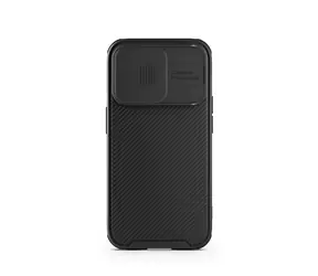 Spello Durable etui magnetyczne Trwałe etui magnetyczne z przesuwaną ochroną obiektywu do Apple iPhone 15 Pro, czarne