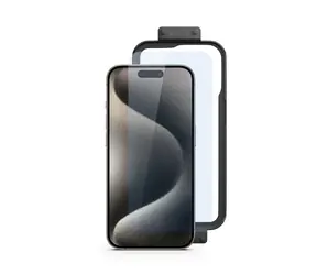 Szkło ochronne Spello Clear Glass do Apple iPhone 15 Pro / z ramką montażową / 2 szt.