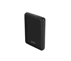 Spello Pocket Power Bank Kieszonkowy power bank 5000mAh czarny / 10W / 2x USB-A