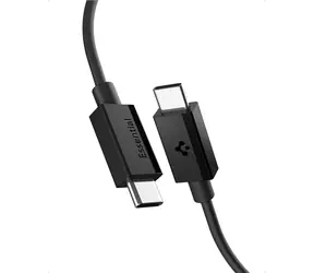 Kabel Spigen ACA08718 Essential USB-C do USB-C 60 W 1 m czarny / USB 2.0
