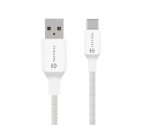 Cable nici Tactical USB-A/USB-C 1m biały