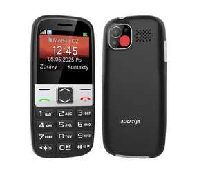 Aligator A775 Senior czarny + ładowarka biurkowa