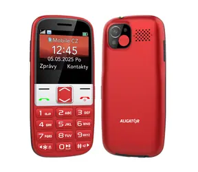 Aligator A775 Senior czerwony + ładowarka biurkowa