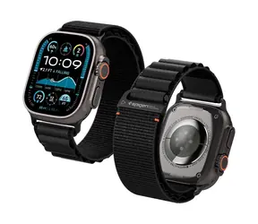 Pasek Spigen Fabric Band (haczyk) do zegarka Apple Watch 49 mm/46 mm/45 mm/44 mm, czarny