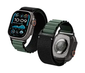 Pasek Spigen Fabric Band (haczyk) do zegarka Apple Watch 49 mm/46 mm/45 mm/44 mm zielony