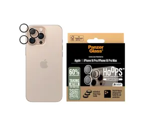 PanzerGlass Hoops Apple iPhone 16 Pro/15 Pro/16 Pro Max/15 Pro Max przezroczyste pierścienie ochronne na obiektywy aparatów