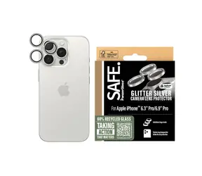 PanzerGlass SAFE Camera Apple iPhone 16 Pro/15 Pro/16 Pro Max/15 Pro Max błyszczące srebrne obręcze