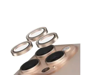 PanzerGlass SAFE Camera Apple iPhone 16 Pro/15 Pro/16 Pro Max/15 Pro Max Brokatowe złote kółka