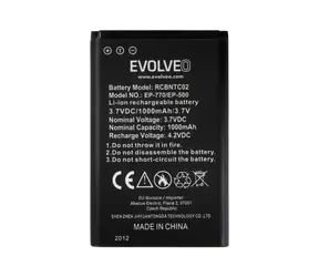 Oryginalna bateria Evolveo do EasyPhone FD/FP/FS/FM/FL EP-500/700/770/771/800/801 / 1000 mAh