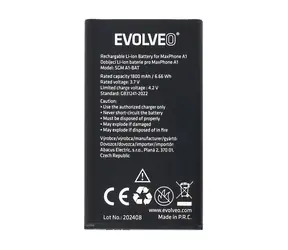 Oryginalna bateria Evolveo do MaxPhone A1 / StrongPhone Q1/Z4/W4 / 1800 mAh 