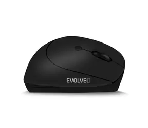 Evolveo LadyErgo czarna / Ergonomiczna mysz bezprzewodowa / cicha / 2400 DPI / 2,4 GHz / USB-A