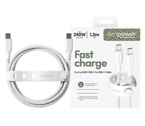 PanzerGlass empower 240W USB-C do USB-C USB 2.0 1,2M biały
