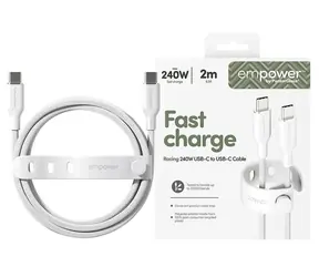PanzerGlass empower 240W USB-C do USB-C USB 2.0 2M biały