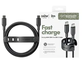 Cable USB-C do USB-C PanzerGlass 240 W USB 2.0 2 m czarny