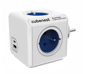 Cubenest PowerCube Original USB PD 20W USB A+C - niebieski / 4X gniazdo + USB A+C 