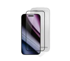 Szkło ochronne Epico Hero Glass 3D DF do iPhone 15 Pro Max / odporne na upadki / o ultraszerokim zasięgu 