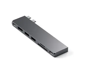 Satechi Pro Hub Slim szary / USB 4 / HDMI / 2x USB-A / microSD / SD / USB-C