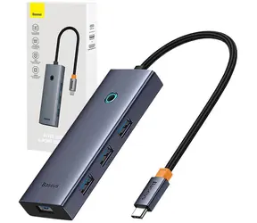 Baseus B00052809813-00 UltraJoy 5-w-1 koncentrator USB-C do 1x HDMI + 4xUSB 3.0 szary