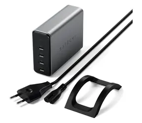 Ładowarka Satechi 165W USB-C GaN szara / adapter ładujący / 4X USB-C / PD 100 W