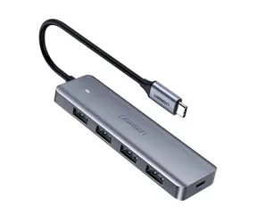 Ugreen USB-C 3.0 do 4 portów HUB szary / 4X hub USB / do 5 Gb/s