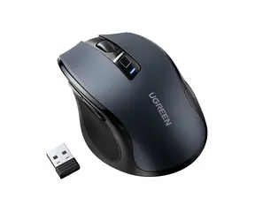 Ugreen MU006 bezprzewodowa mysz optyczna czarna / USB / Bluetooth 5.0 / 4000 DPI