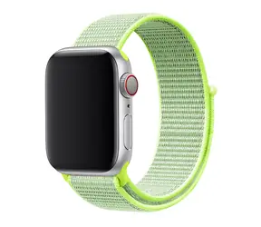 Pasek nylonowy Swissten do zegarka Apple Watch 42/44/45/49 mm limonkowy