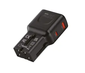 Mobile Origin PW25 Adapter podróżny GN 35W czarny / Ładowarka podróżna / EU/ USA / Wielka Brytania / Australia