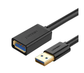 Przewód przedłużający Ugreen USB 3.0 (żeński) - USB 3.0 (męski) czarny / 1m 