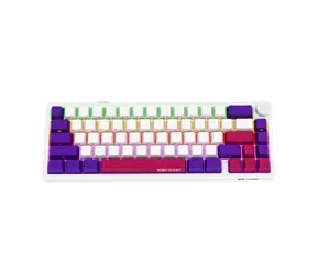 LORGAR KBP70MW (CZ&SK) biała / bezprzewodowa klawiatura gamingowa 65% / CZ&SK / 2.4GHz / BT 5.0 / RGB