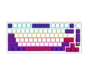 LORGAR KBP7075W (US) biała / bezprzewodowa klawiatura gamingowa 75% / US / 2,4 GHz / BT 5.0 / RGB