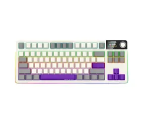 LORGAR KBP70TKLW (CZ&SK) beige / wireless gaming keyboard 75% / CZ&SK / 2.4GHz / BT 5.0 / RGB