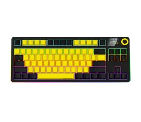 LORGAR KBP70TKLW (CZ&SK) yellow / wireless gaming keyboard 75% / CZ&SK / 2.4GHz / BT 5.0 / RGB