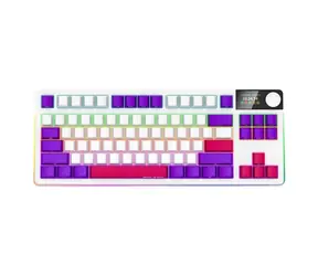 LORGAR KBP70TKLW (CZ&SK) white / wireless gaming keyboard 75% / CZ&SK / 2.4GHz / BT 5.0 / RGB