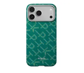 Etui ochronne Pitaka Ultra-Slim Monogram do Apple iPhone 17 Pro w kolorze zielonym