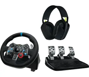Słuchawki Logitech G29 Driving Force + Logitech G435 / kierownica wyścigowa / pedały / PC / PS3 / PS4 / PS5 