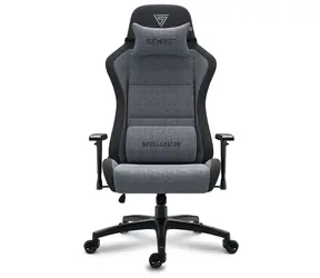 SENSE7 Spellcaster FUKU XL czarno-szary / Fotel gamingowy / Materiał / Regulowany / Kółka / Nośność 160 kg 