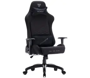 SENSE7 Spellcaster Senshi XL czarny / Fotel gamingowy / Materiał / Regulowany / Kółka / Nośność 160 kg 