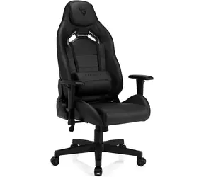 SENSE7 Vanguard czarny / Fotel gamingowy / skóra ekologiczna / regulowany / kółka / nośność 150 kg