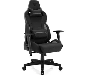 SENSE7 Sentinel czarno-szary / Fotel gamingowy / Materiał / Regulowany / Kółka / Nośność 150 kg 