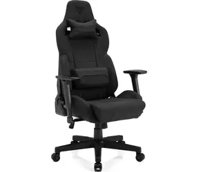 SENSE7 Sentinel czarny / Fotel gamingowy / Materiałowy / Regulowany / Kółka / Nośność 150 kg  