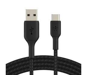 Kabel Belkin BOOST CHARGE pleciony USB-A do USB-C czarny / 2m