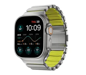 Pasek Nomad Stratos Band FKN do zegarka Apple Watch 49 mm/Ultra srebrny/zielony
