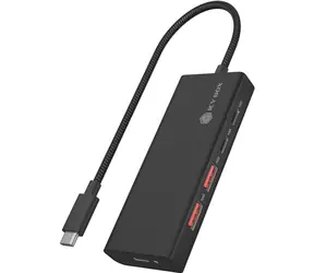 Icy Box IB-HUB1436-CPD czarny / Hub USB / PD 100 W / 2x USB-C 3.2 Gen2 / 2x USB-A 3.2 Gen2
