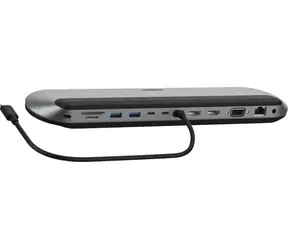 Stacja dokująca Belkin Connect 11v1 Universal Pro czarna / 2x USB-C / 3x USB-A / 2x HDMI / RJ45 / VGA / gniazdo 3,5 mm
