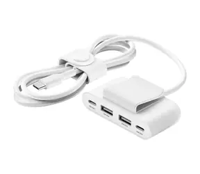 Belkin BOOST CHARGE USB Hub biały / 2x USB-C / 2x USB-A / 30 W / z 2-metrowym kablem USB-C