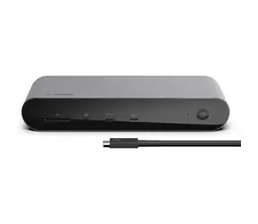 Stacja dokująca Belkin Thunderbolt 4 Pro Dock szara / 2x USB-C / 4X USB-A / 2x HDMI / SD / DP / RJ45 / gniazdo 3,5 mm